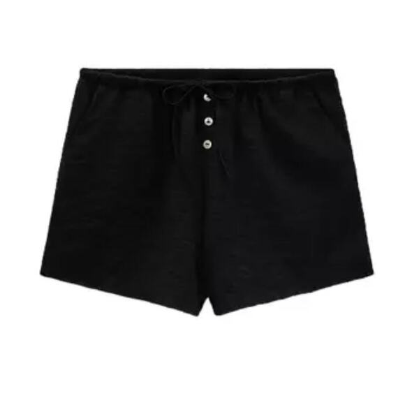 Zara Mid Waist Shorts Mid Rise Pull On Casual Womens Size Medium - Picture 1 of 4